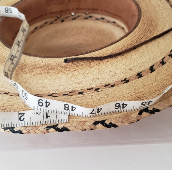 The Lonestar® one size beautifully crafted cattleman pinto palm hats - Picture 5 of 12